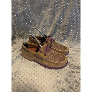 Twisted X WDM0025 driving moc womens 6.5 M brown & purple